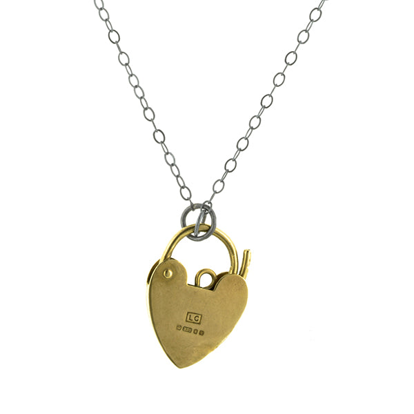 Vintage Heart Padlock Necklace:: Doyle & Doyle