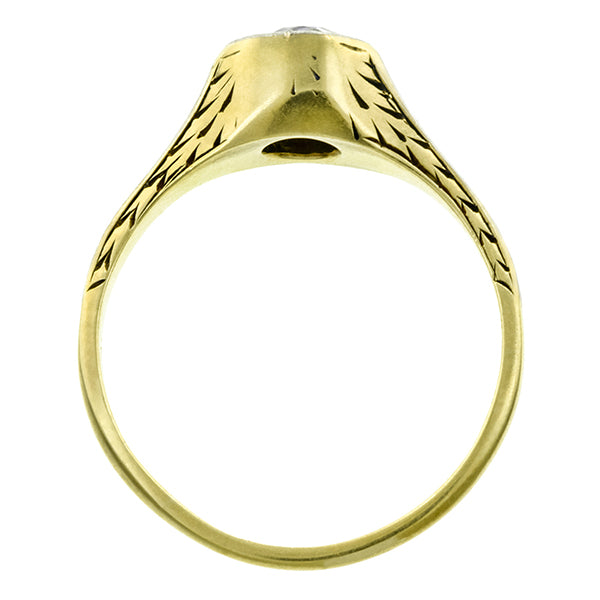 Art Deco Solitaire Engagement Ring, Old European 0.43ct: Doyle & Doyle