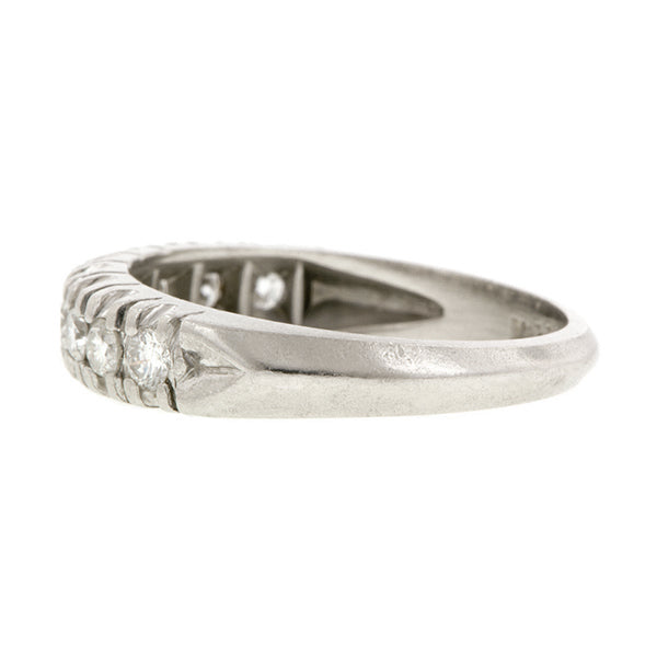 Vintage Diamond Wedding Band Ring, Platinum, sold by Doyle & Doyle vintage and antique jewelry boutique.