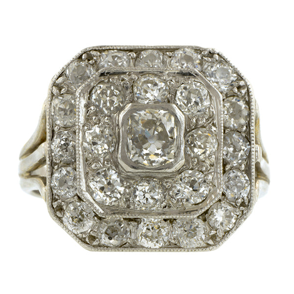 Art Deco Diamond Dinner Ring, Old Mine 0.40ct : Doyle & Doyle