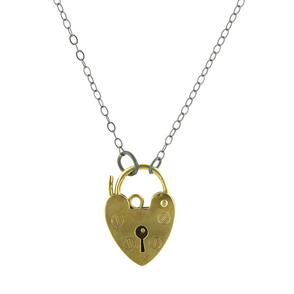 Vintage Heart Padlock Necklace:: Doyle & Doyle