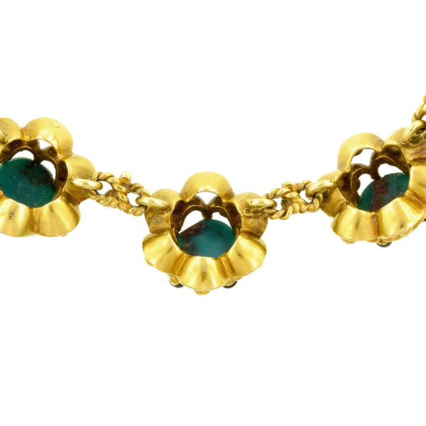 Antique Turquoise & Enamel Necklace:: Doyle & Doyle