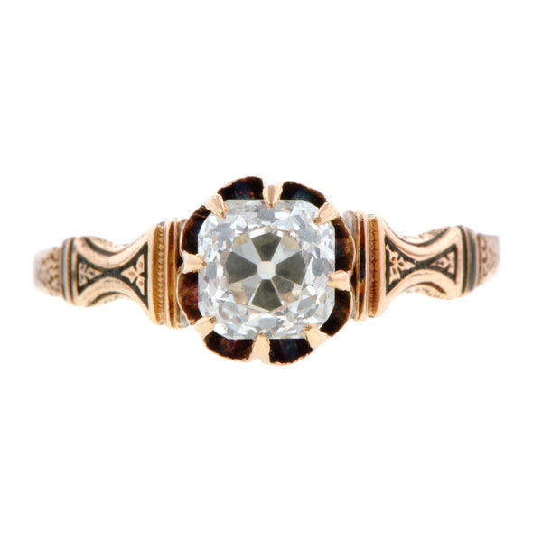 Victorian Diamond Engagement Ring, Old Mine 1.05ct:: Doyle & Doyle
