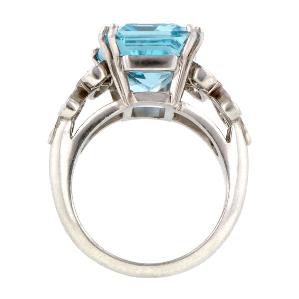 Aquamarine & Diamond Ring:: Doyle & Doyle