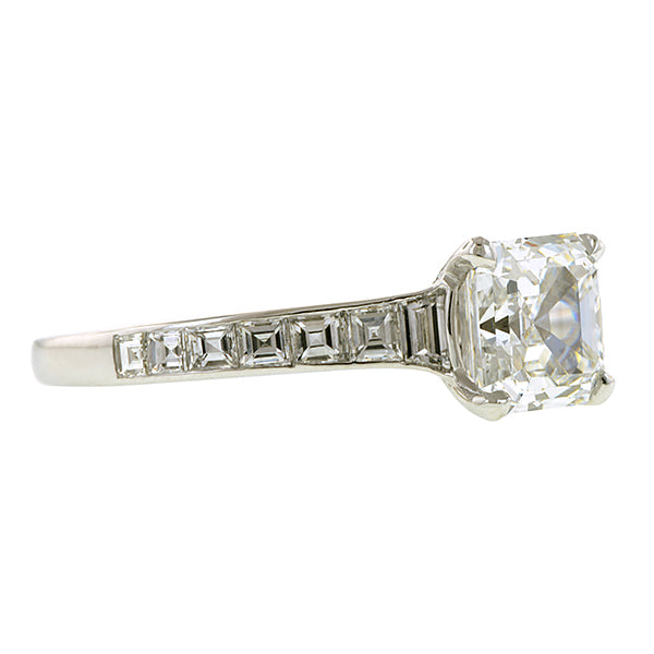 Estate Tiffany & Co. Diamond Engagement Ring, Asscher 1.52ct:: Doyle & Doyle