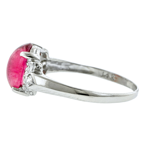 Vintage Pink Tourmaline & Diamond Ring:: Doyle & Doyle
