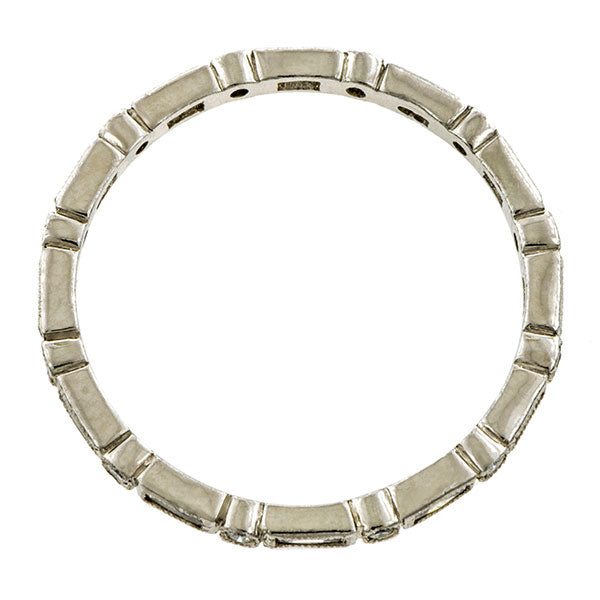 Baguette & Round Diamond Bezel Set Eternity Wedding