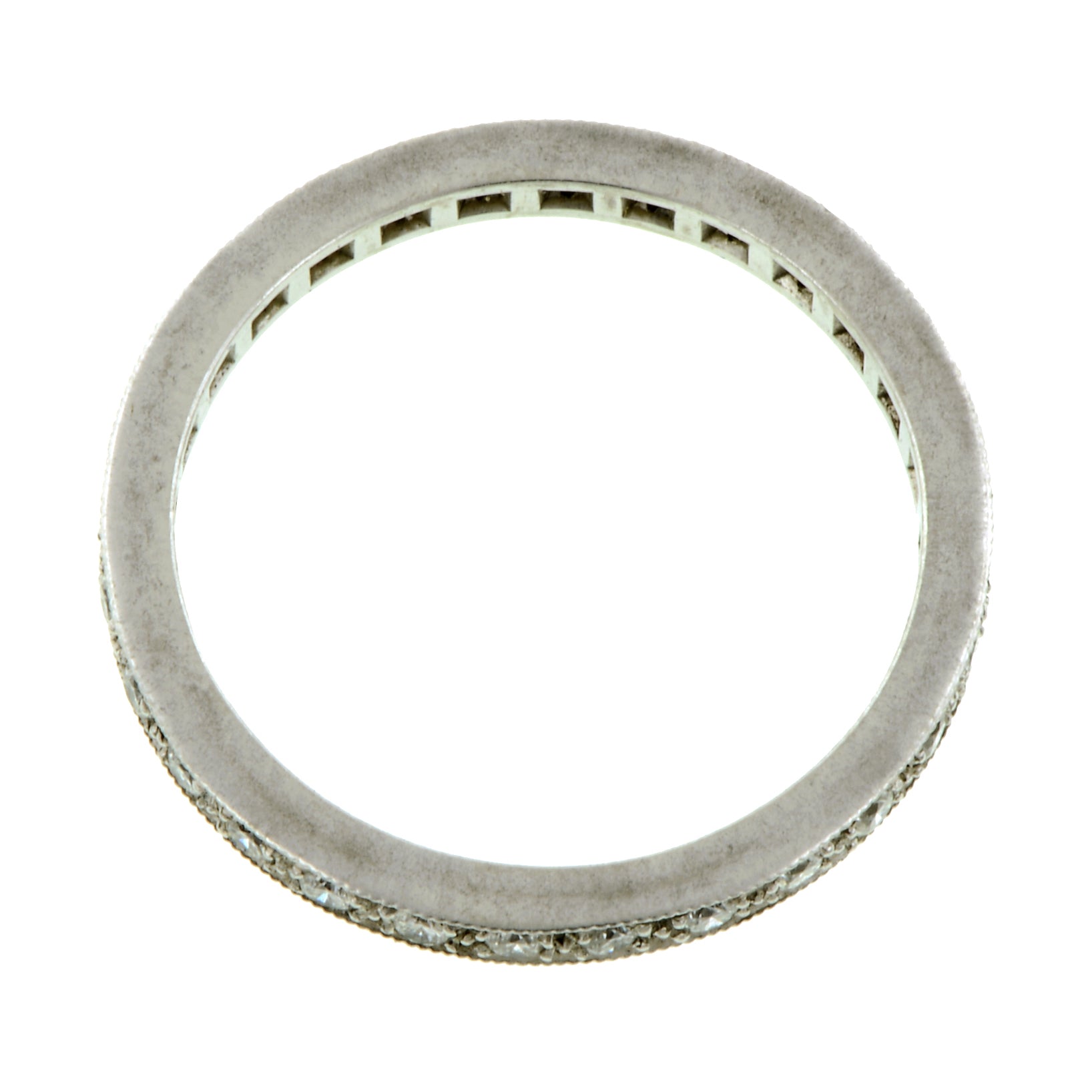 Bead Set Diamond Eternity Wedding Band Ring sold by Doyle & Doyle vintage and antique jewelry boutique.