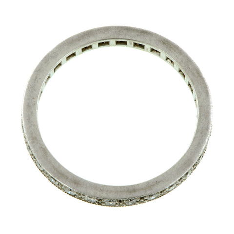 Bead Set Diamond Eternity Wedding Band Ring sold by Doyle & Doyle vintage and antique jewelry boutique.