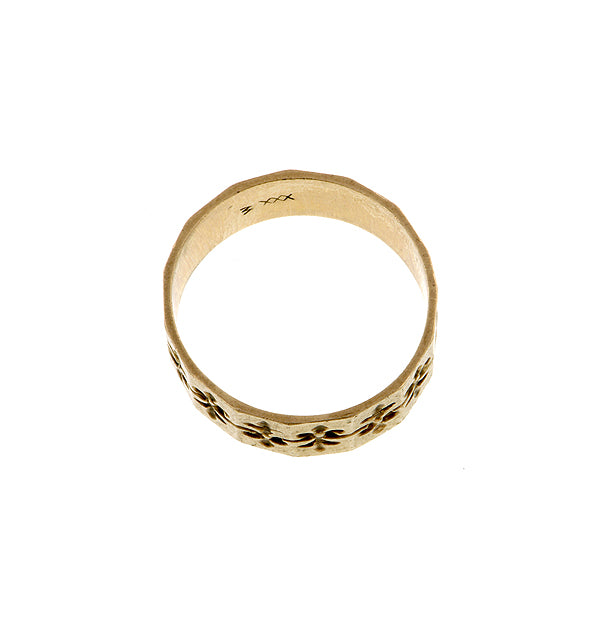 Victorian Yellow Gold Patterned Baby Ring/Band sold by Doyle & Doyle vintage and antique jewelry boutique.