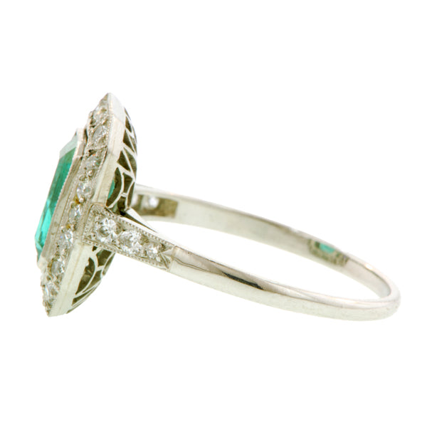 Emerald Diamond Frame Ring::Doyle & Doyle