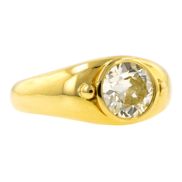 Vintage Bezel Set Diamond Ring