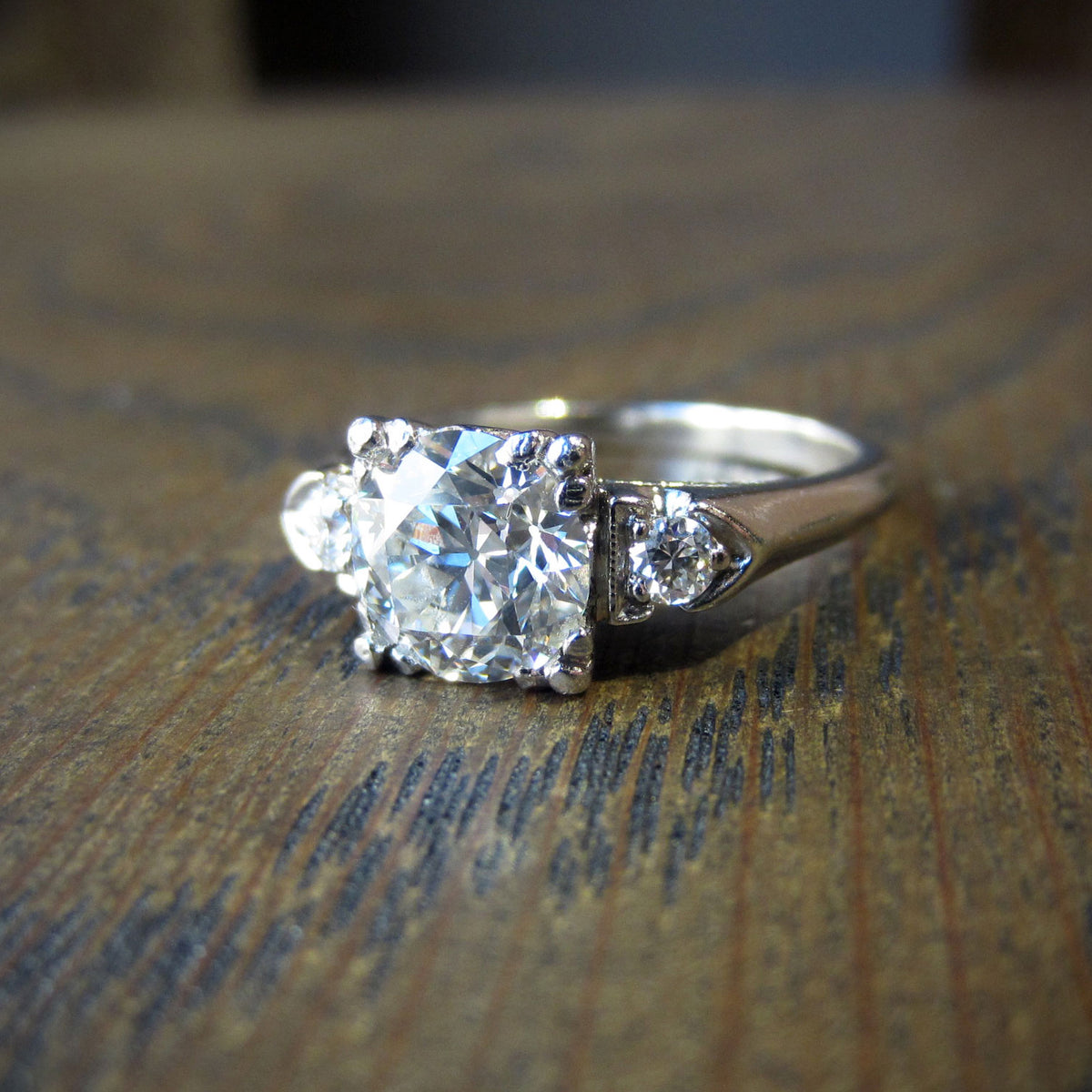 Vintage Diamond Engagement Ring, Old Euro 1.38ct:: Doyle & Doyle