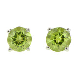 Peridot stud earrings, RBC; 0.52ctw:: Doyle & Doyle