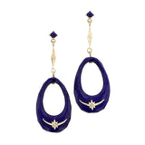 Lapis Hoop Drop Earrings- Heirloom by Doyle & Doyle::