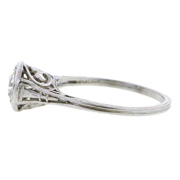 Edwardian Diamond Engagement Ring,  Old Euro 0.50ct