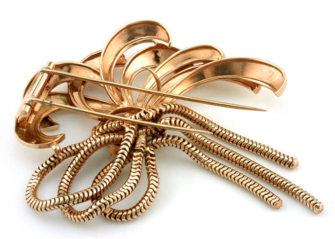 Retro AquamarinAquamarine & Ruby Brooch:: Doyle & Doyle