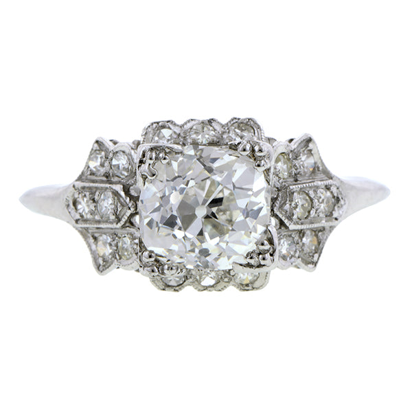 Vintage Diamond Engagement Ring, Old Mine 1.51ct
