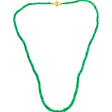 ald Bead Necklace with Diamond Snake Clasp