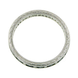 French Cut Baguette Sapphire & Round Diamond Band Platinum :: Doyle & Doyle