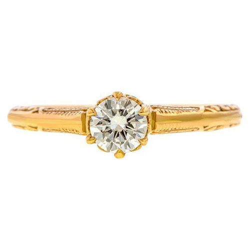 Vintage Engagement Ring, RBC 0.33ct. sold by Doyle and Doyle an antique and vintage jewelry boutique