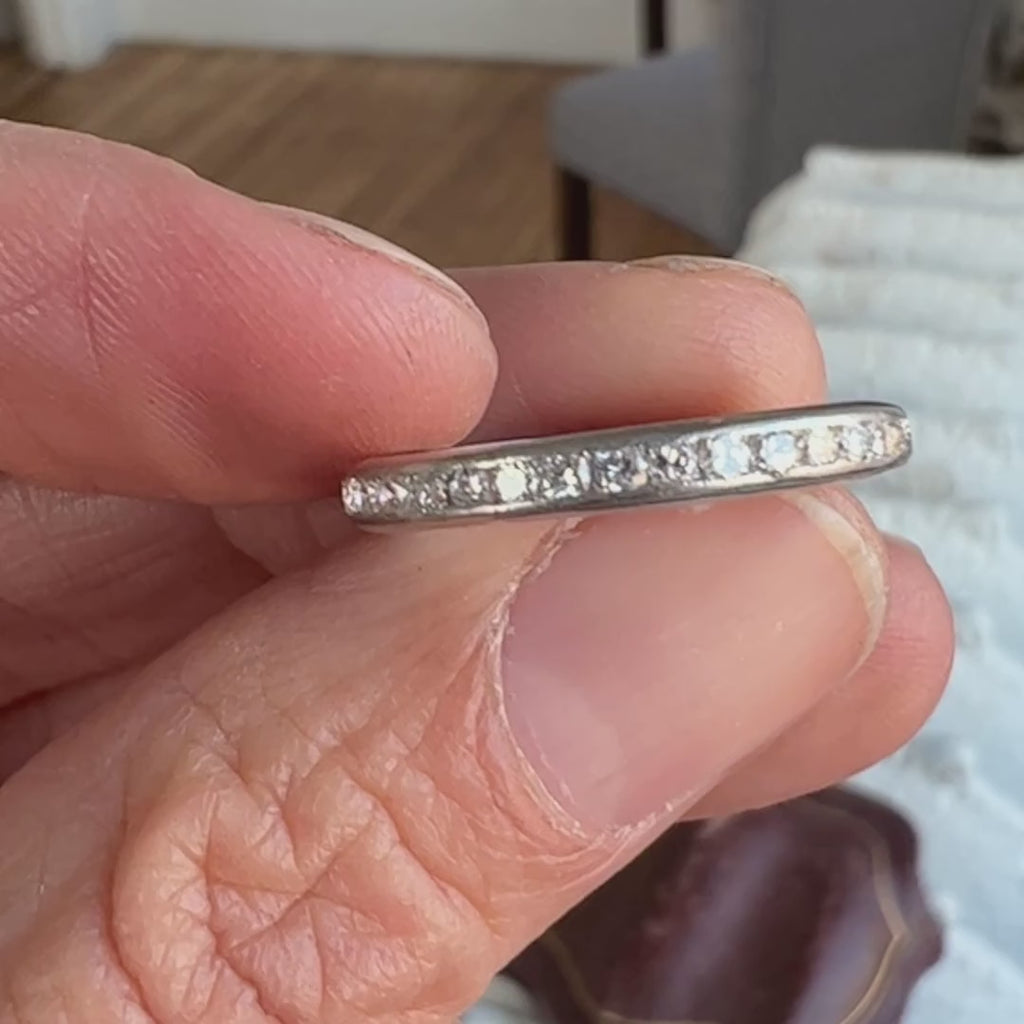 Vintage Diamond Eternity Band sold by Doyle and Doyle an antique and vintage jewelry boutique