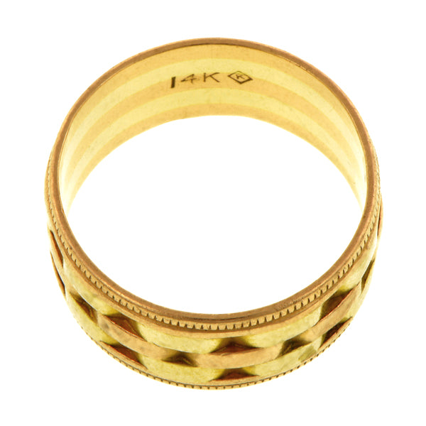 Vintage Patterned Wedding Band:: Doyle & Doyle