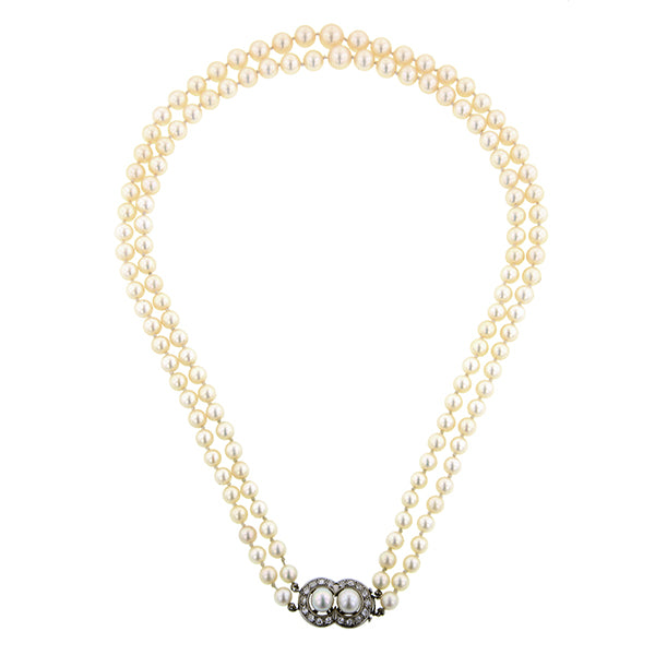 Double Strand Pearl Necklace:: Doyle & Doyle