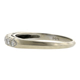 Vintage ring: a White Gold Diamond Wedding Band sold by Doyle & Doyle vintage and antique jewelry boutique.