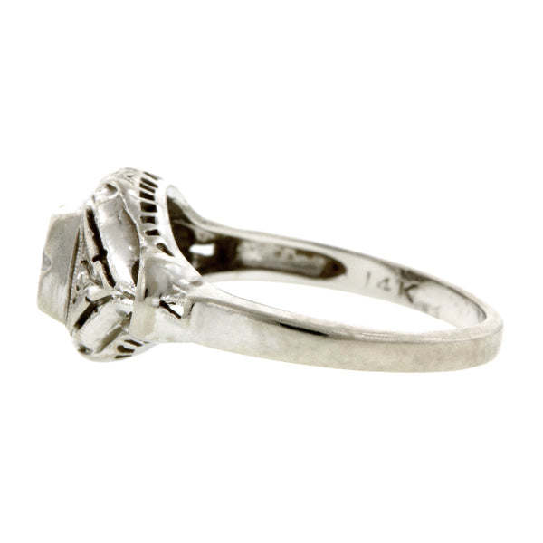 Vintage Engagement Ring, RBC 0.15ct