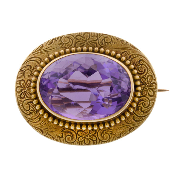 Victorian Amethyst Pin:: Doyle & Doyle