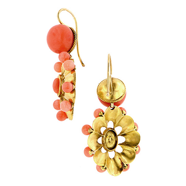 Victorian Coral Earring & Pin Set:: Doyle & Doyle