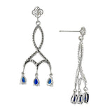 Entwined Diamond & Sapphire Girandole Drop Earrings- Heirloom by Doyle & Doyle