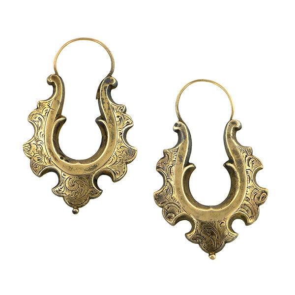 Victorian Engraved Hoop Earrings :: Doyle & Doyle
