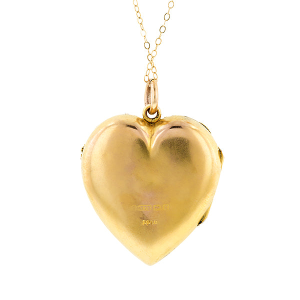 Antique Opal Heart Locket:: Doyle & Doyle