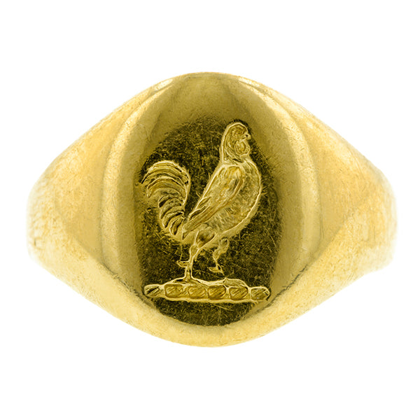 Vintage Rooster Signet Ring::Doyle & Doyle