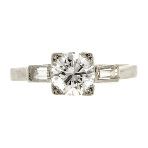 Vintage Engagement Ring, RBC 0.96ct sold by Doyle and Doyle an antique and vintage jewelry boutique