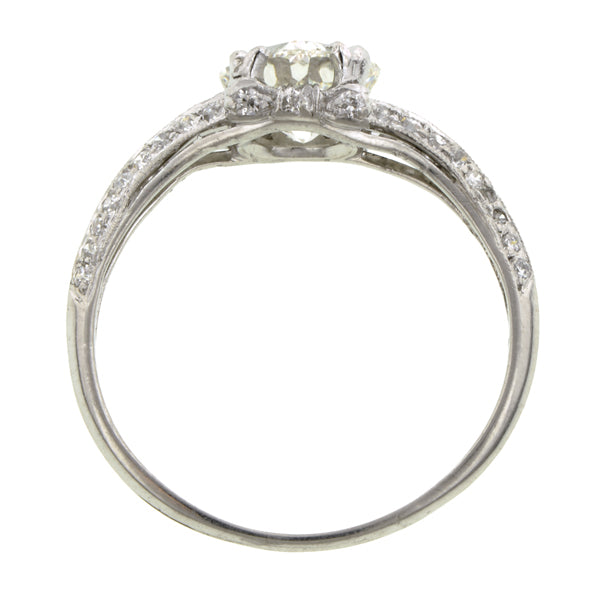 Edwardian Diamond Engagement Ring, Mod. Cushion 1.05ct