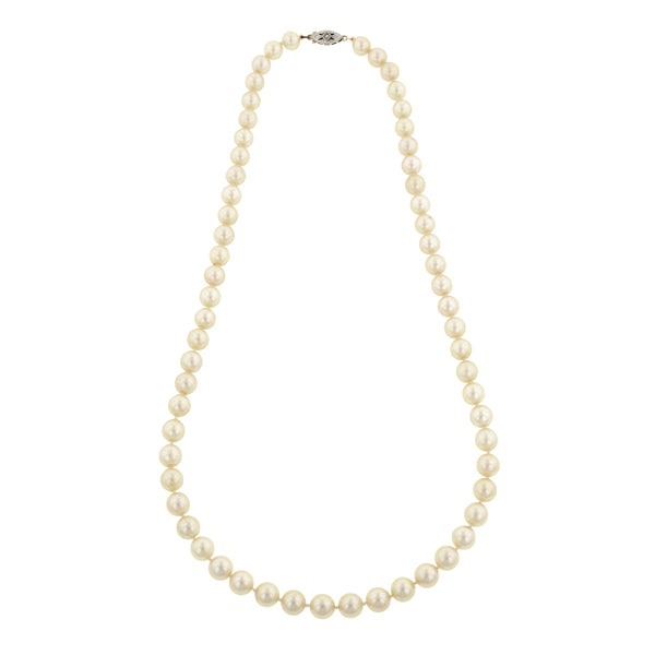 Vintage Single Strand Pearl Necklace