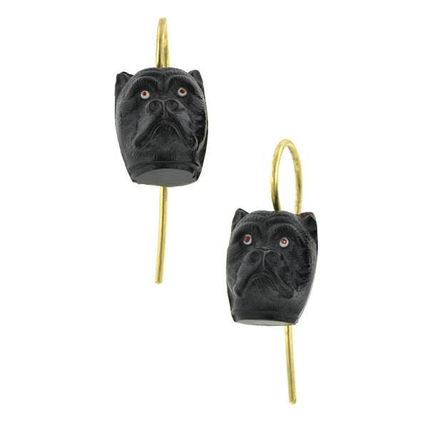 Victorian Pug Dog Earrings:: Doyle & Doyle