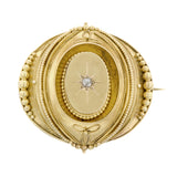 Antique Engraved Star Rose Cut Pin:: Doyle & Doyle