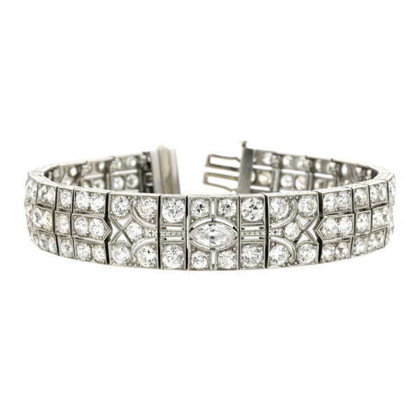 Art Deco Diamond Link Bracelet::Doyle & Doyle