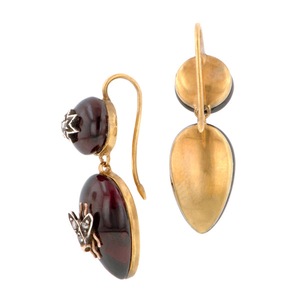 Victorian Garnet Fly Earrings:: Doyle & Doyle
