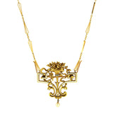 Antique White Enamel* Diamond Necklace/Pin::Doyle&Doyle