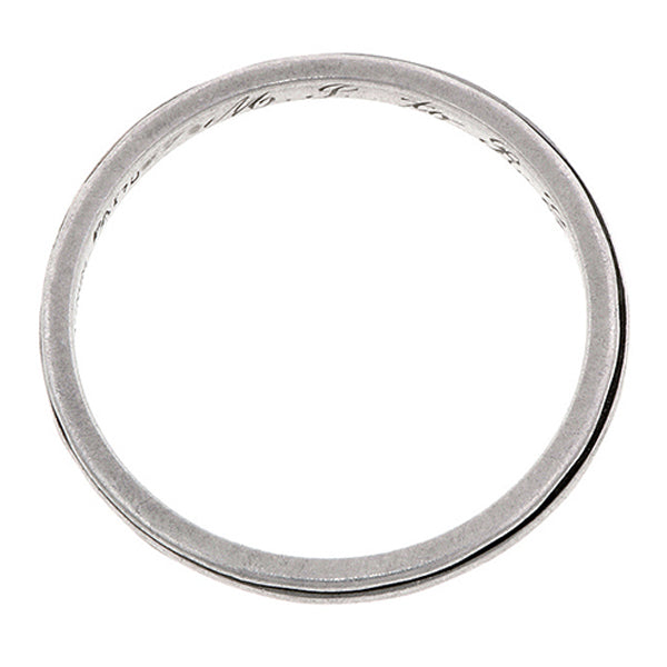 Platinum Double Ridge Wedding Band, from Doyle & Doyle vintage and antique jewelry boutique.