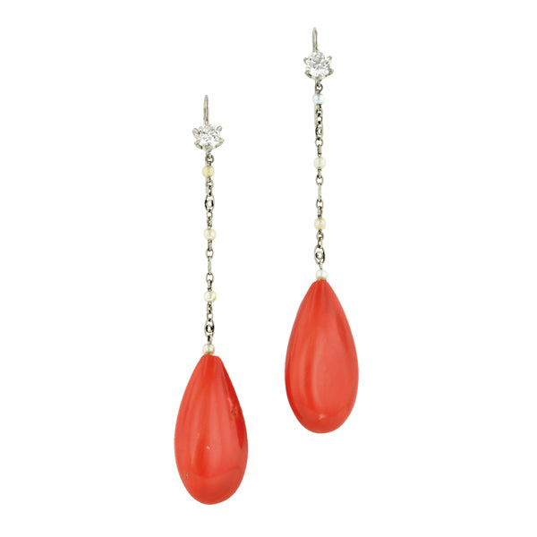 Coral Drop Earrings