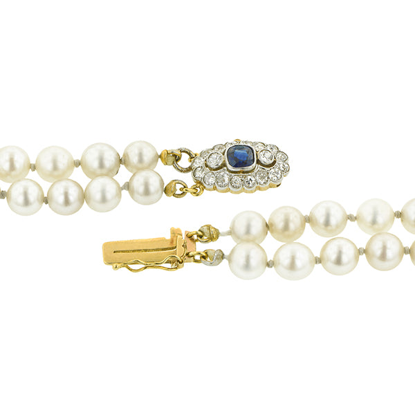 Antique Pearl Double Strand Necklace:: Doyle & Doyle
