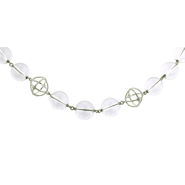 Globe & Rock Crystal Necklace- Heirloom by Doyle & Doyle:: Doyle & Doyle