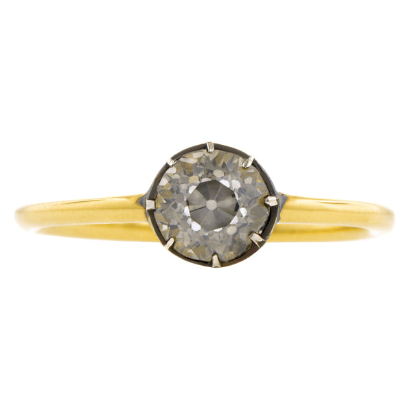 Starry Night Fancy Gray Diamond Engagement Ring, Old Euro 0.73ct - Heirloom by Doyle & Doyle