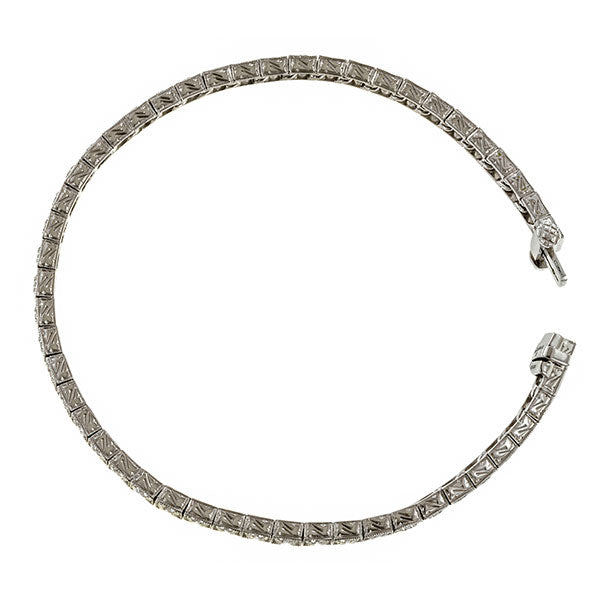 Straightline Platinum Diamond Bracelet, 5ctw